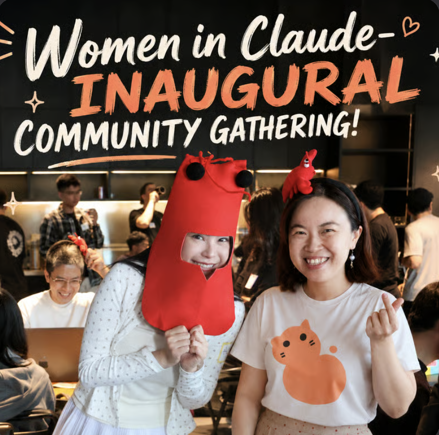 Women in Claude Inaugural Community Gathering event artwork